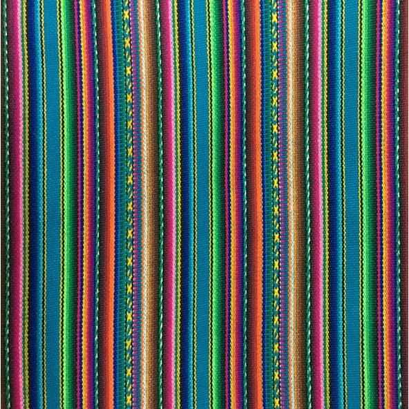 Turquoise Fabric Striped