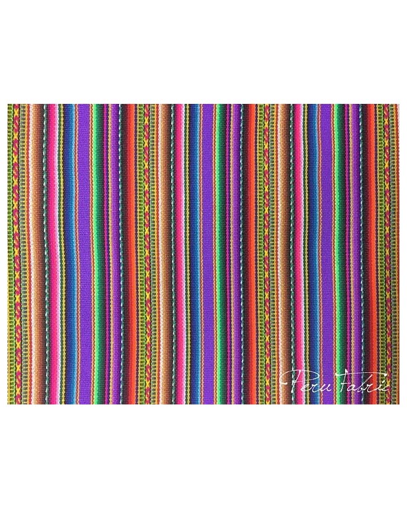 Bright Lilac Striped Peru Fabric